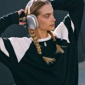 Free People Movement Women's Heritage Sport Dress W/attached Romper Black Sz S